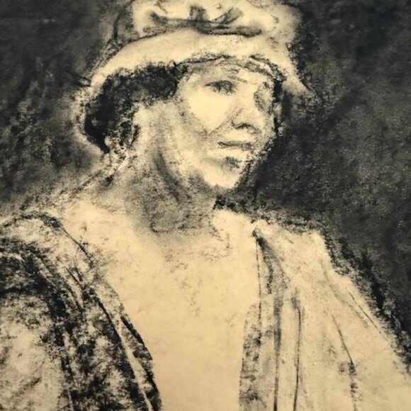 vintage charcoal drawings 1962 - Picture 3 of 6